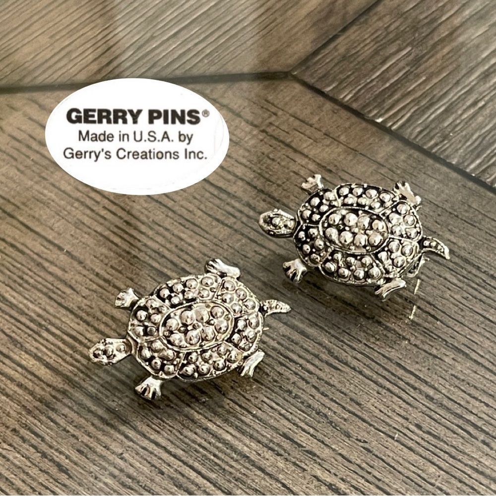 Vintage Gerry’s Turtle Scatter Pins - Silver-tone